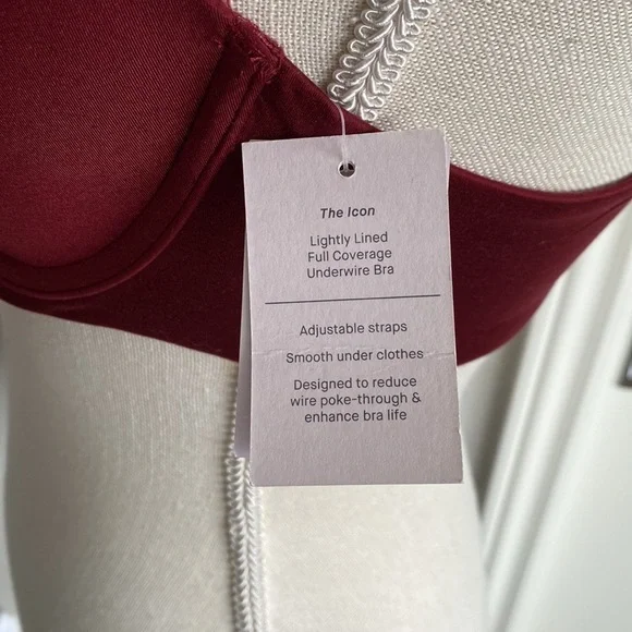 Auden - "The Icon", 36B Merlot / Red Lightly Lined Full Coverage Underwi…‌‌ - Picture 5 of 8